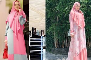 8 Inspirasi gamis pink Mulan Jameela, cocok buat acara bukber