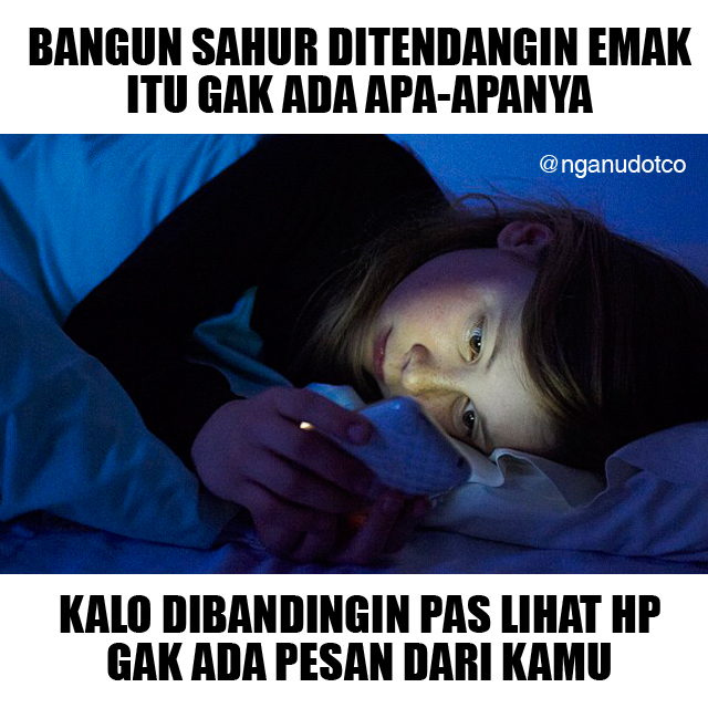 11 Meme lucu jomblo makan sahur, bikin hari puasamu lebih ceria