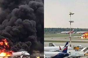Kronologis terbakarnya Sukhoi Superjet 100 di Rusia