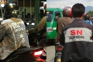10 Tulisan lucu di belakang jaket ini bikin susah nahan tawa