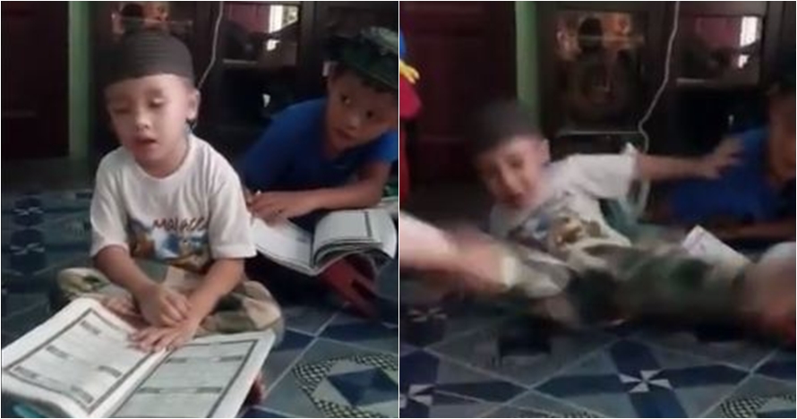 Viral video bocah tahan kantuk saat ngaji, kasihan tapi kocak pol
