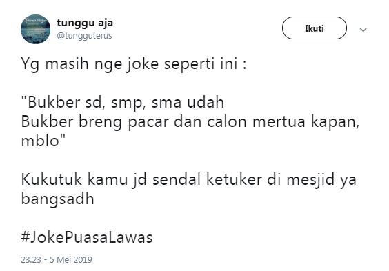 15 Cuitan lucu #JokePuasaLawas ini bikin cengar-cengir