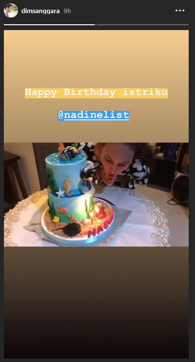 Nadine Chandrawinata ulang tahun, ini kejutan dari Dimas Anggara