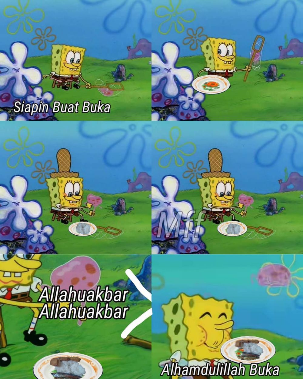 15 Meme lucu kehidupan SpongeBob di bulan Ramadan, bikin ngakak