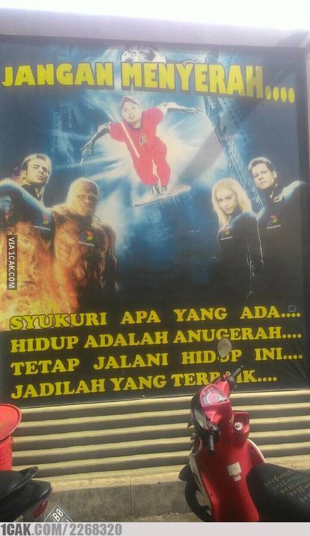 10 Spanduk iklan terinspirasi dari film ini bikin ngakak
