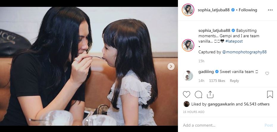 Momen Sophia Latjuba suapi Gempi, respons Gading Marten jadi sorotan