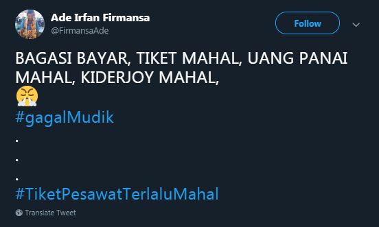 7 Cuitan lucu 'tiket pesawat terlalu mahal', gagal mudik deh