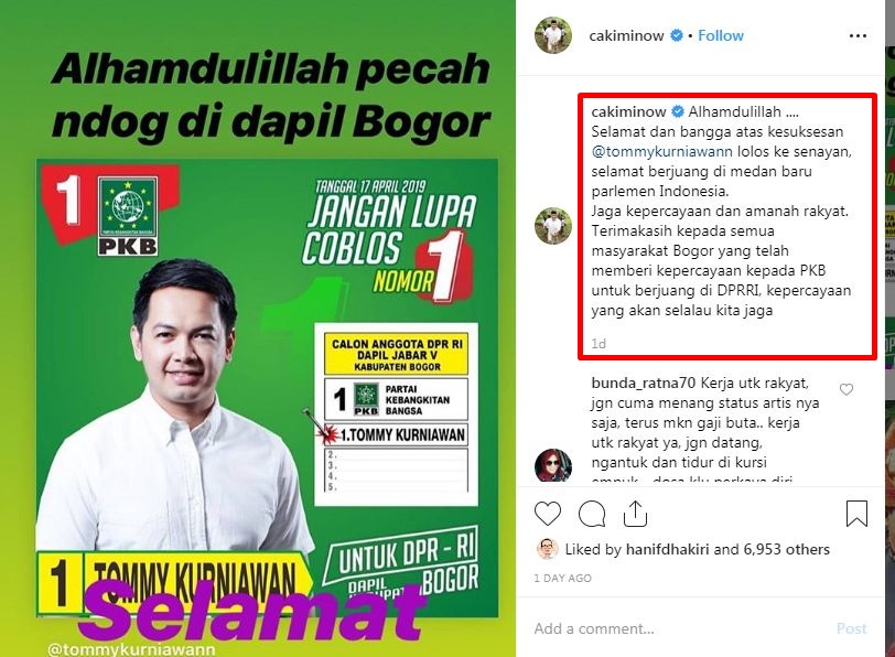 Selamat, Tommy Kurniawan melenggang ke Senayan jadi anggota DPR