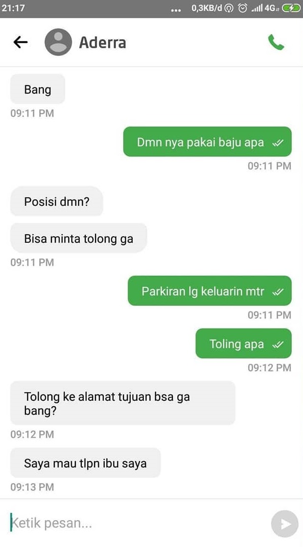 Kisah cewek order ojek online agar bisa telepon ibunya, bikin haru
