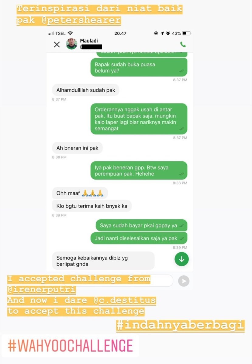 Respons 10 driver ojek online dapat takjil gratis ini bikin haru