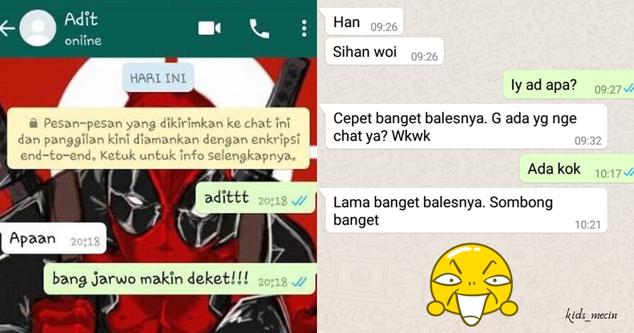 10 Chat lucu dipanggil temen ini endingnya bikin tepuk jidat