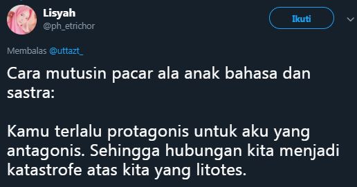 15 Cuitan lucu putusin pacar ala jurusan kuliah, bikin ngakak