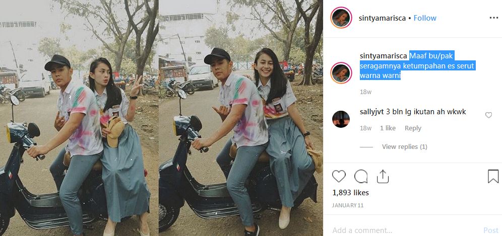 5 Aksi lucu Sintya Marisca, si cantik pemeran 'Sate Yang Tertukar'