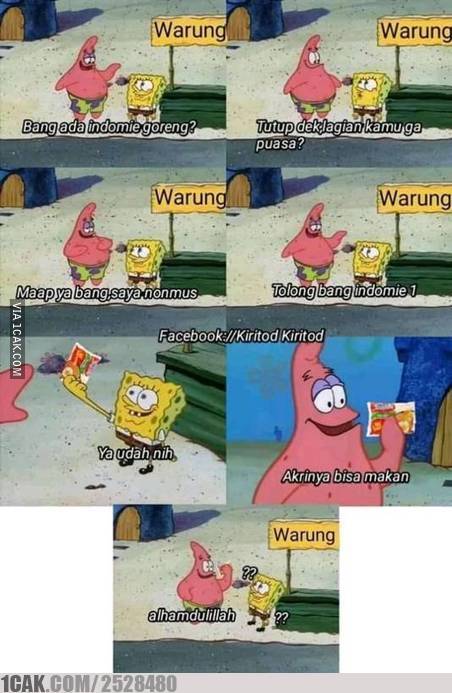 6 Meme lucu SpongeBob ini ajarkan toleransi dijamin bikin 
