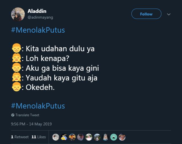 10 Cuitan lucu nolak diputusin pacar ini bikin tepuk jidat