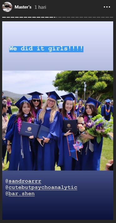 Raih gelar master, ini 10 momen wisuda Adinda Bakrie di California