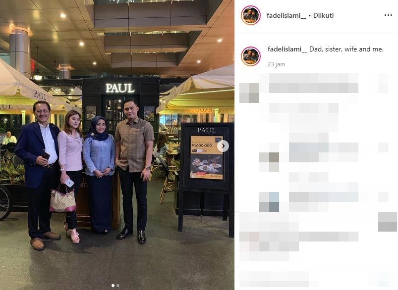Fadel unggah foto makan bareng keluarga, Muzdalifah jadi sorotan