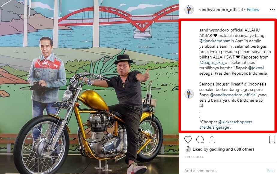 Ucapan selamat 9 seleb atas kemenangan Jokowi-Ma'ruf Amin