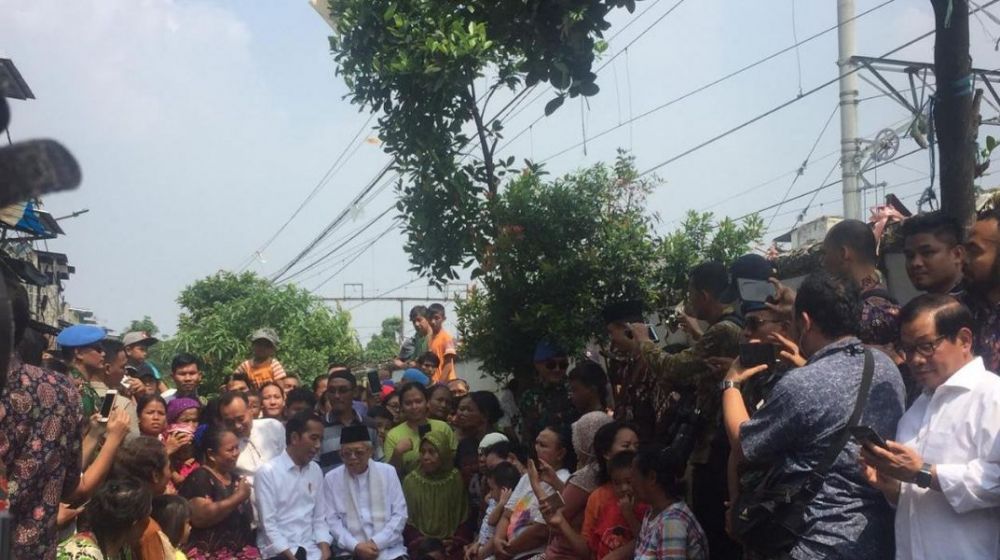Ini isi pidato lengkap kemenangan Jokowi-Ma'ruf di Kampung Deret