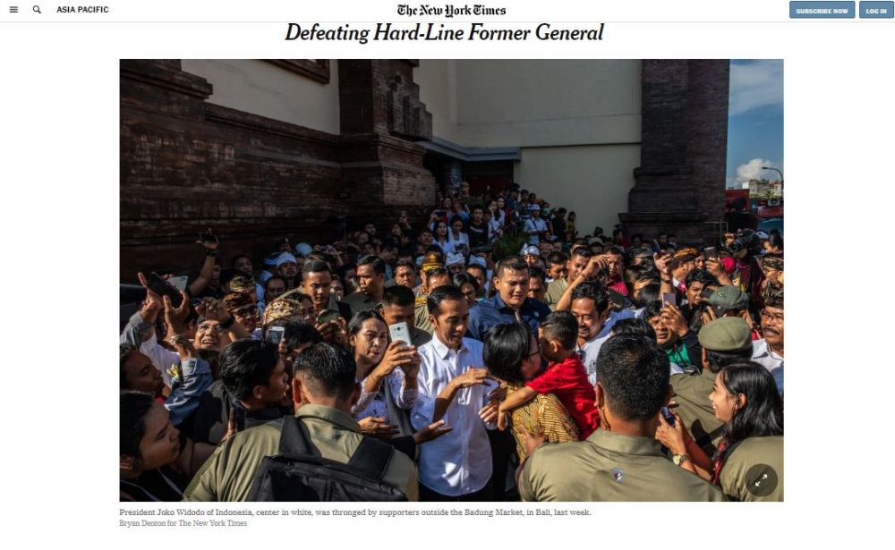Kemenangan Jokowi sampai diberitakan New York Times, ini isinya