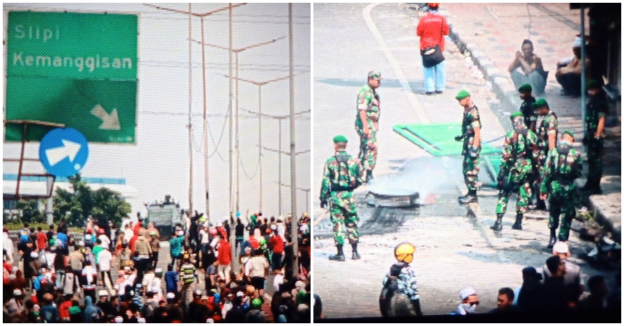 TNI datang, rusuh di Jalan Jatibaru mereda
