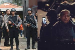 Cara polisi usir stres di sela aksi 22 Mei ini curi perhatian