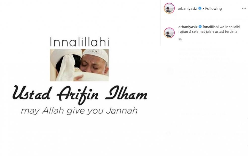 Ustaz Arifin Ilham meninggal, 14 seleb ini ungkap duka mendalam
