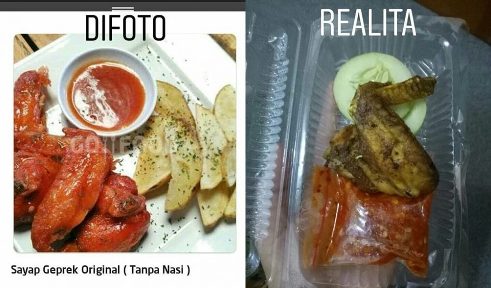 ekspektasi realita beli makanan via ojek online © berbagai sumber