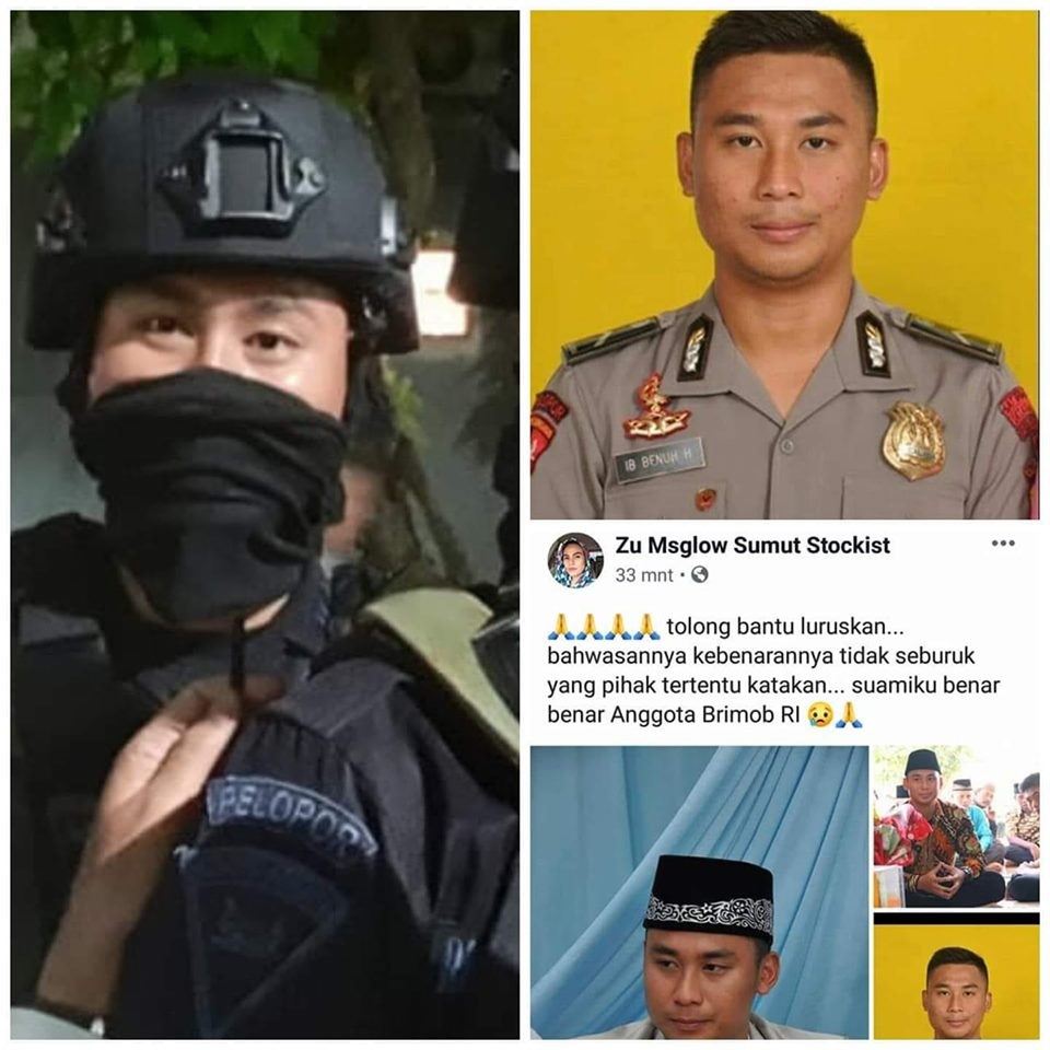 7 Potret Ib Benuh, Brimob korban hoaks rusuh 22 Mei selain Andre