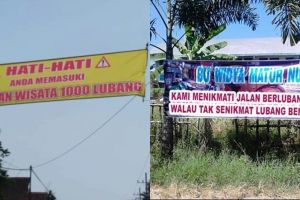 10 Spanduk lucu curhatan warga ini mengundang senyum