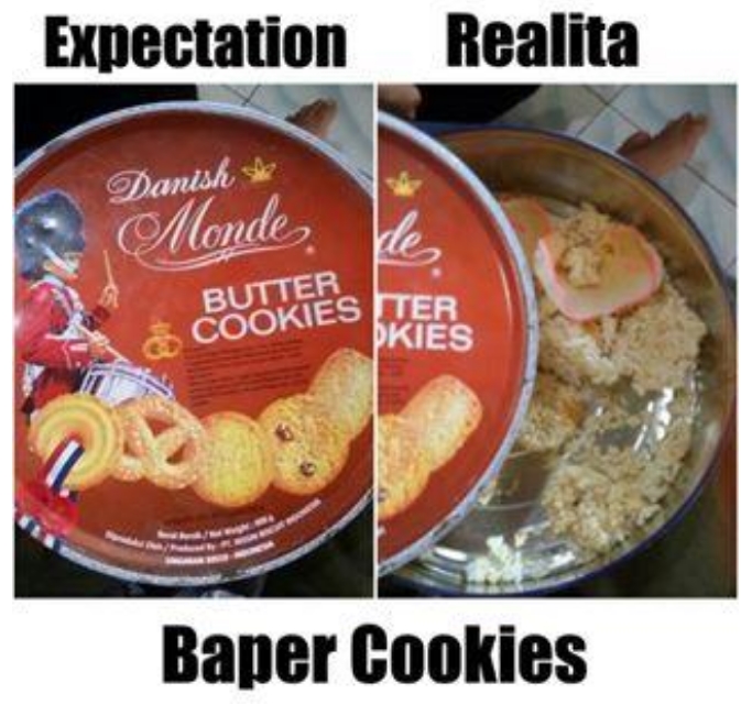 8 Ekspektasi vs realita isi kaleng kue Lebaran ini ngenes abis