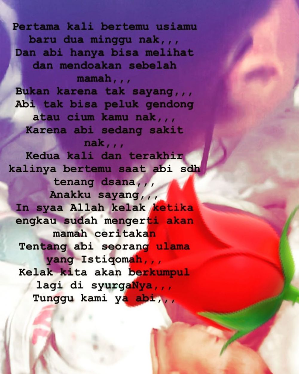 Sang ayah meninggal, putri bungsu Ustaz Arifin Ilham sering rewel