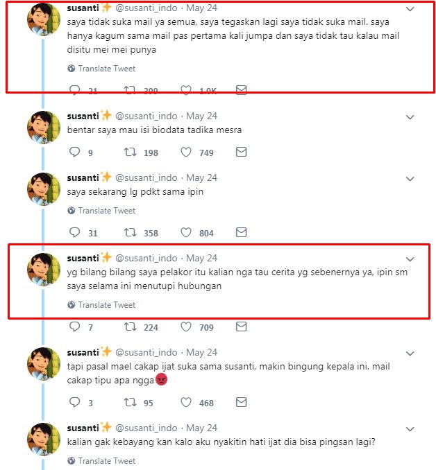 Kisah cinta segitiga Mail, Mei Mei, dan Susanti di Upin Ipin