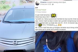 Ingin cepat laku, cara cewek jual mobilnya ini bikin heboh