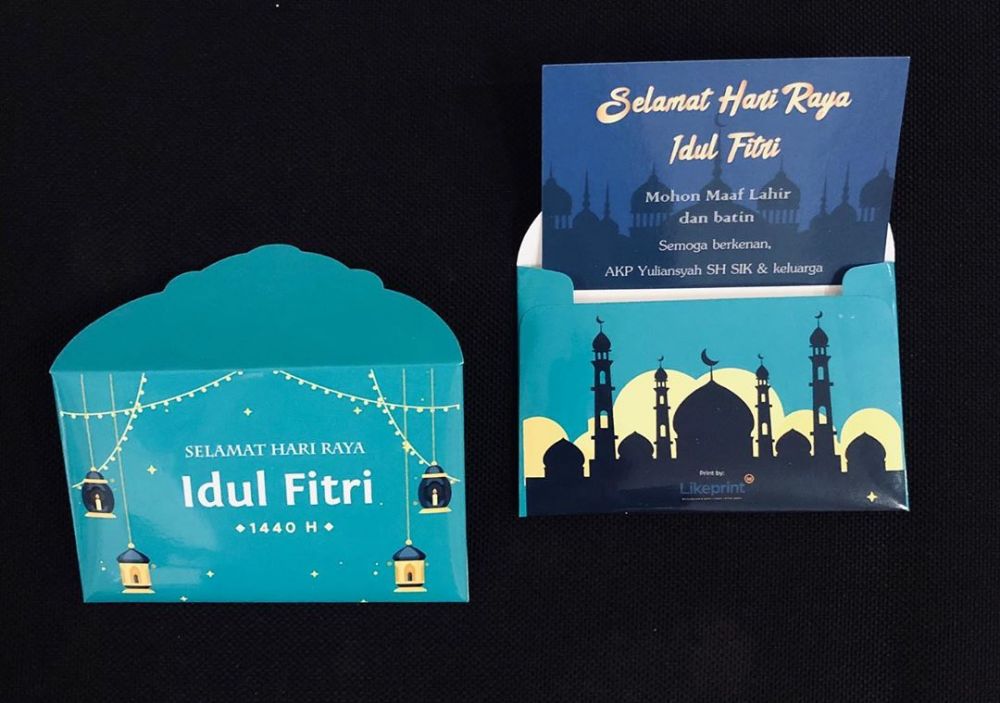 20 Inspirasi kartu ucapan Idul Fitri, simpel dan mudah dibuat