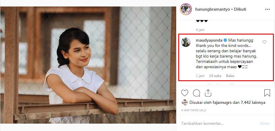 Ini kata Hanung Bramantyo kenapa Maudy Ayunda perankan Ainun remaja