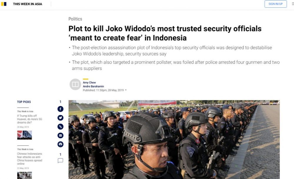 Plot pembunuhan empat orang dekat Jokowi jadi sorotan dunia