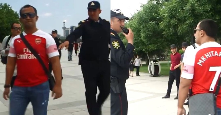 Pakai jersey Mkhitaryan, fans Arsenal ditegur polisi Azerbaijan