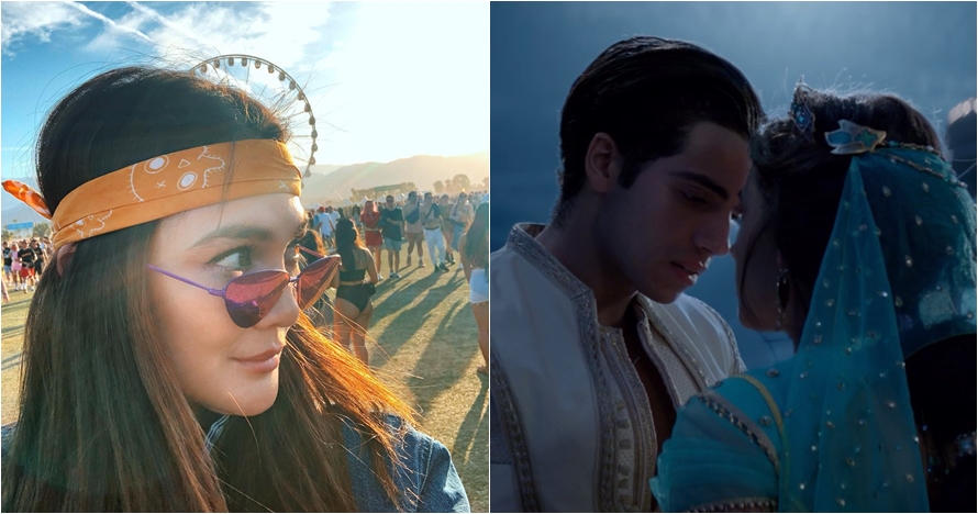 Permintaan maaf Luna Maya setelah rekam film Aladdin di bioskop