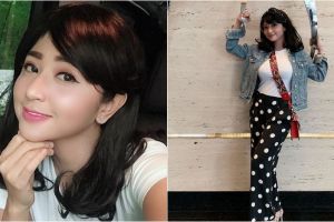 6 Pesona Dewi Perssik berambut sebahu, terlihat lebih muda