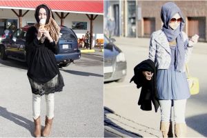 9 Inspirasi perpaduan hijab dan mini dress, terlihat manis