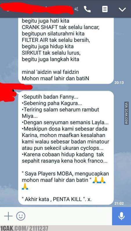 10 Chat lucu ucapan 'selamat Lebaran' di grup kelas ini kocak