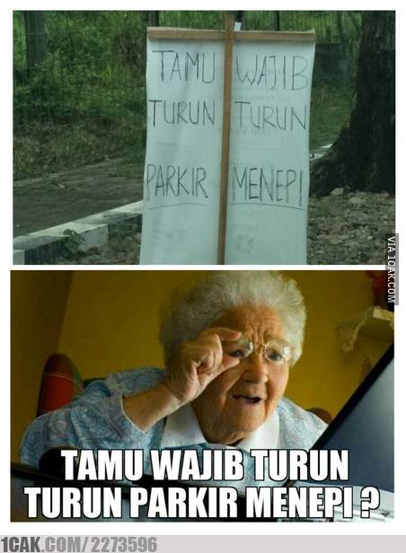 11 Spanduk pengumuman tempat parkir ini bikin mikir keras