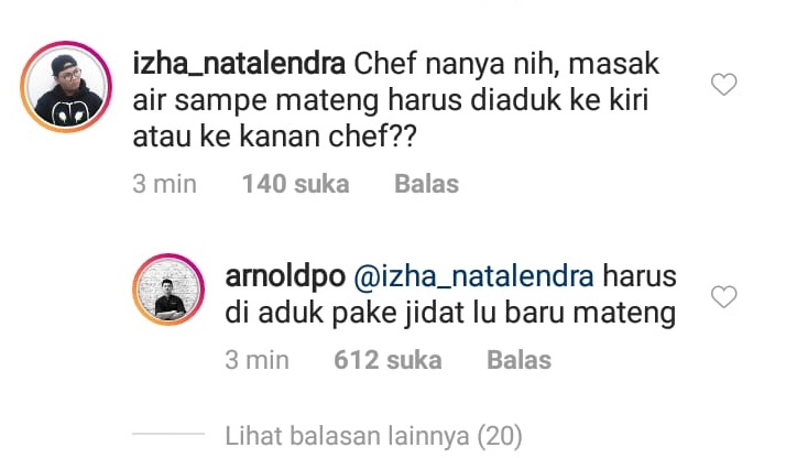 11 Komentar lucu Chef Arnold tentang cara masak ini bikin ketawa