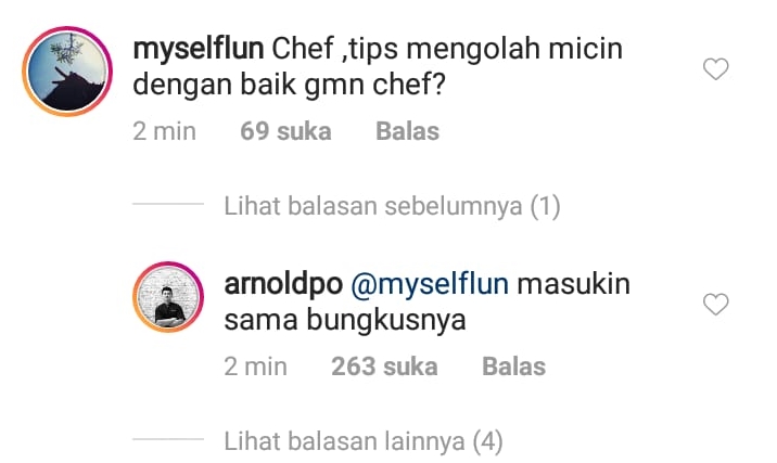 11 Komentar lucu Chef Arnold tentang cara masak ini bikin ketawa