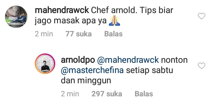 11 Komentar lucu Chef Arnold tentang cara masak ini bikin ketawa