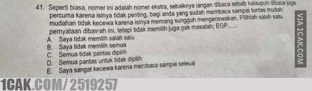 10 Foto lucu keisengan para guru di soal ujian ini bikin ngakak