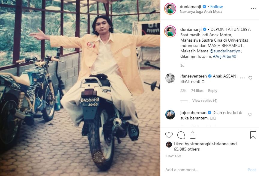 Foto jadul Anji ini bikin pangling, gaya rambutnya curi perhatian