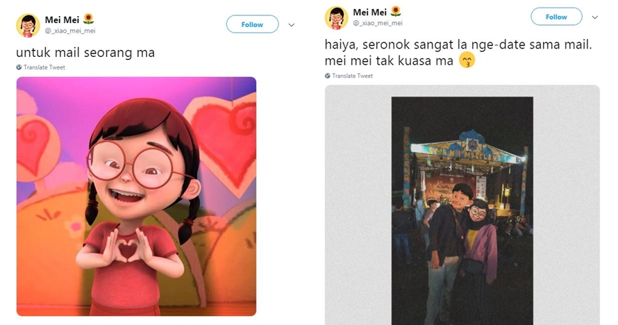 10 Cuitan lucu kisah cinta terpendam Mei Mei pada Mail, kocak abis