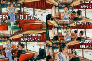 5 Gaya seleb pemotretan bertema mudik Lebaran ini unik banget